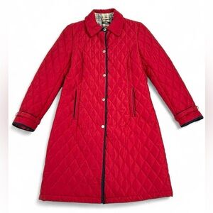 Timeless Red Quilted Long Coat